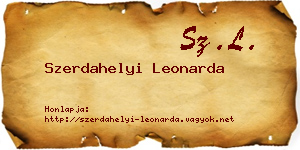 Szerdahelyi Leonarda névjegykártya